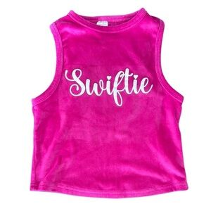 BOUTIQUE Swiftie Kids Fuschia plush(96% polyester/4% spandex Tank Top